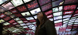 Illustration for article titled This Real-Time Installation Of Social Media Feeds Is Insane